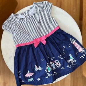 ❤️ 4/$20 6-12m Gymboree Shore to Sea Dress Lighthouse Seaside 6-9m 9-12m